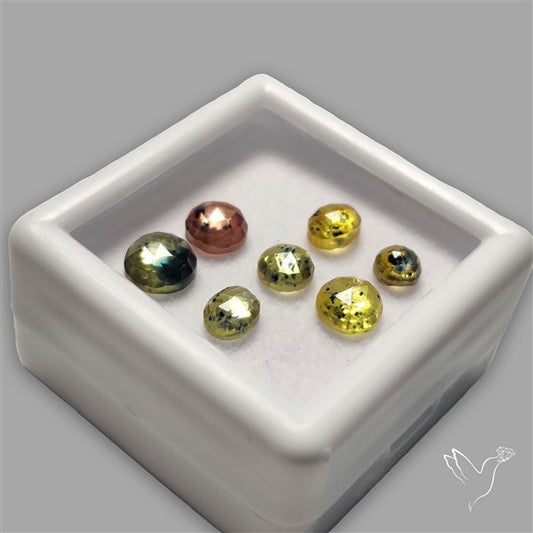 Rose Cut Songea Sapphire Fine Gemstone Set