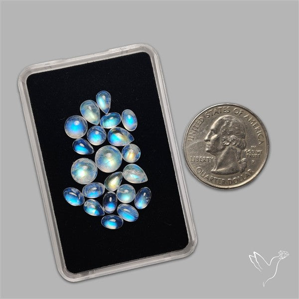 Rainbow Moonstone Cabochons Lot
