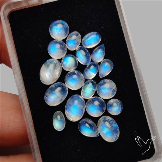 Rainbow Moonstone Cabochons Lot