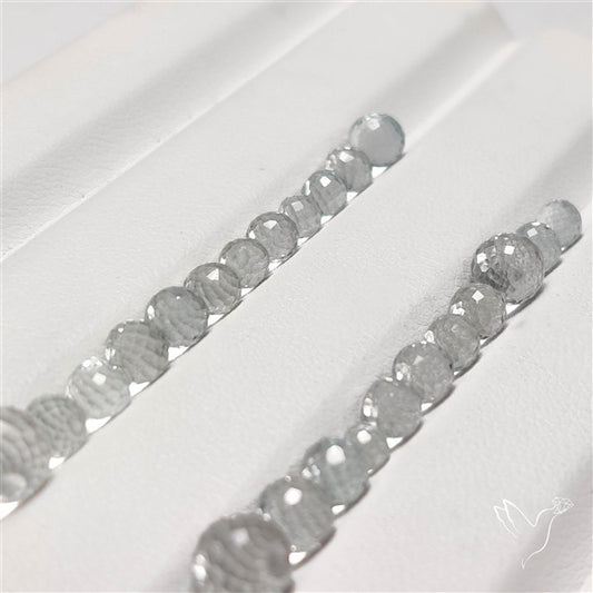White Topaz Faceted Sphere Beads Gemstone Set