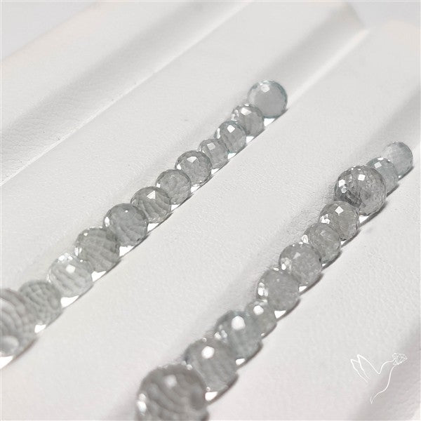 White Topaz Faceted Sphere Beads Gemstone Set