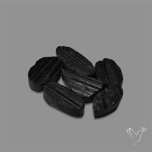Raw Face Black Tourmaline Lot