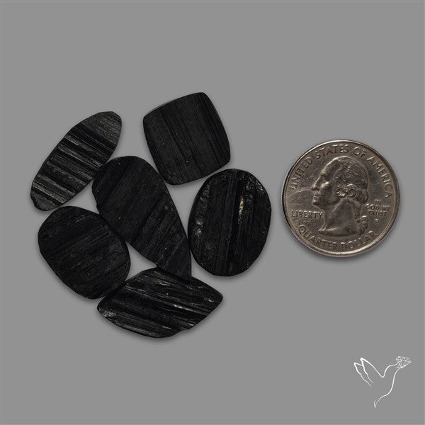 Raw Face Black Tourmaline Lot