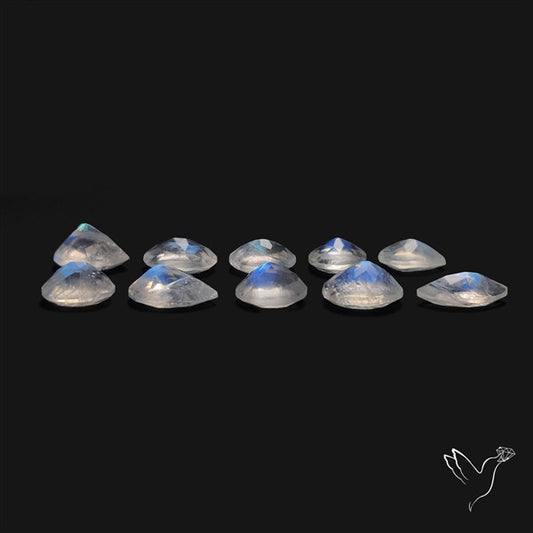 Faceted Rainbow Moonstones Lot
