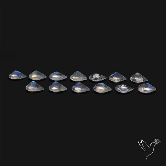 Faceted Rainbow Moonstones Lot