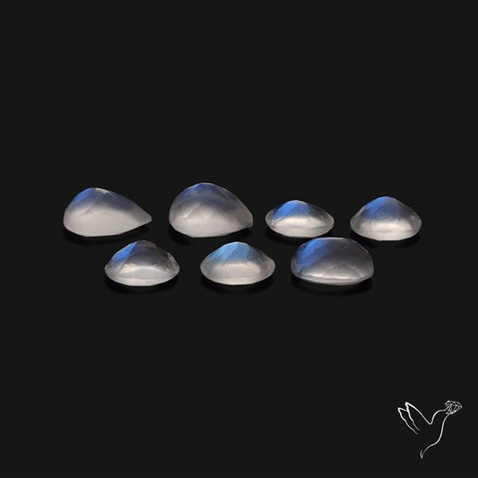 African Blue Moonstone Faceted Lot