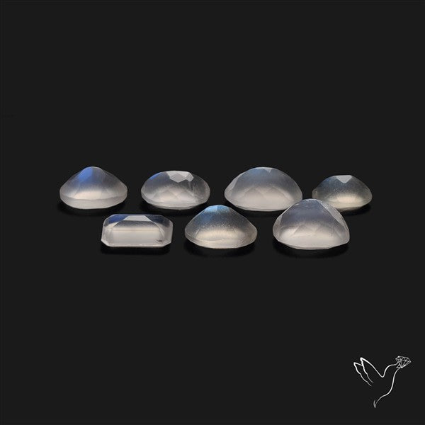 African Blue Moonstone Faceted Lot