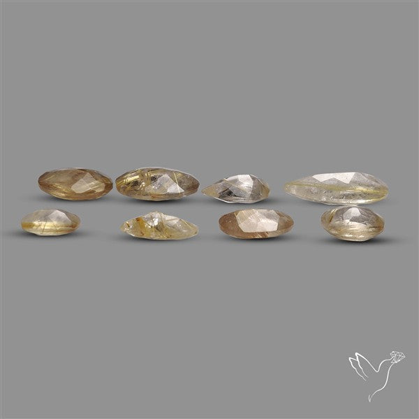 Faceted Golden Rutilated Quartz Set