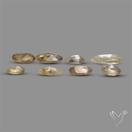 Faceted Golden Rutilated Quartz Set