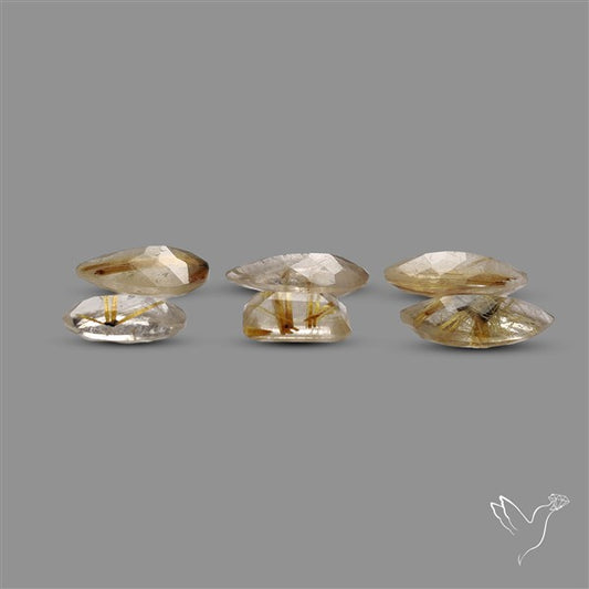 Faceted Golden Rutilated Quartz Set