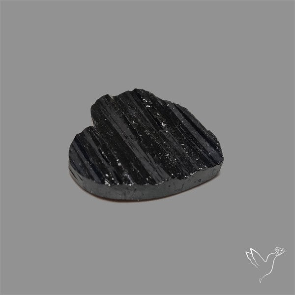 Raw Face Black Tourmaline Heart