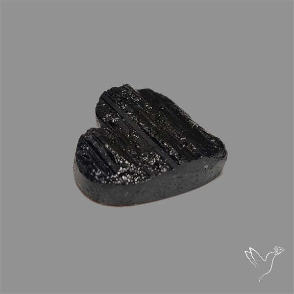 Raw Face Black Tourmaline Heart