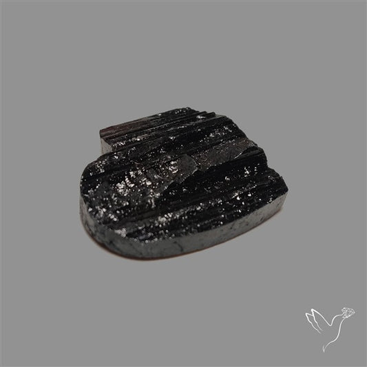 Raw Face Black Tourmaline Heart