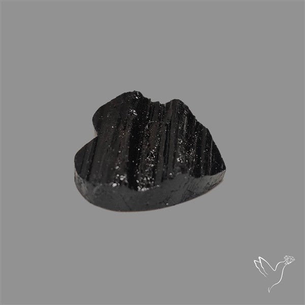 Raw Face Black Tourmaline Heart