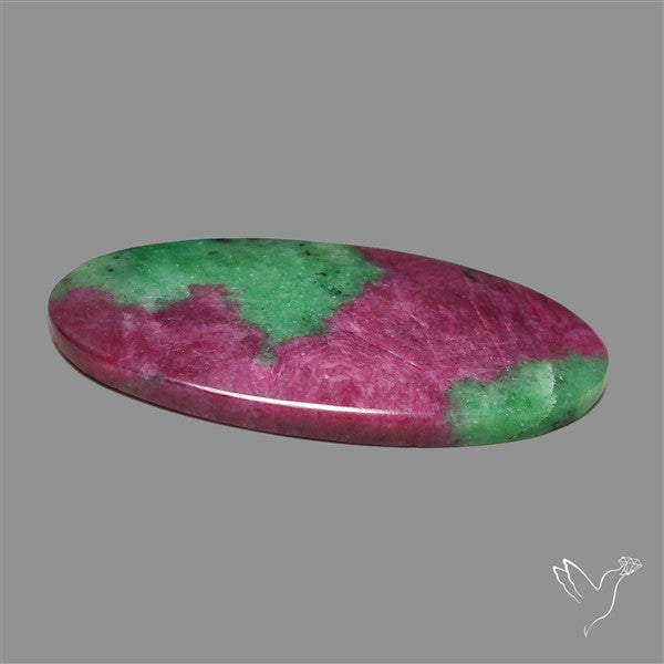 Ruby In Zoisite Large Cabochon with Rare Flashy Ruby