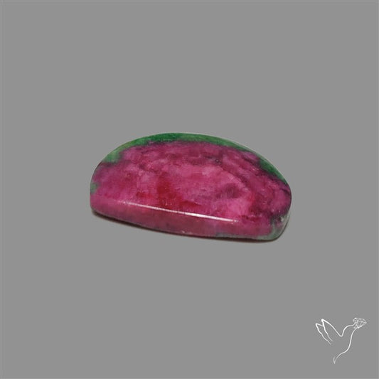 Ruby In Zoisite Cabochon with Rare Flashy Ruby