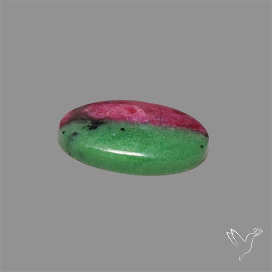 Ruby In Zoisite Cabochon with Rare Flashy Ruby