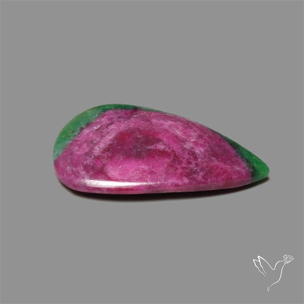 Ruby In Zoisite Large Cabochon with Rare Flashy Ruby