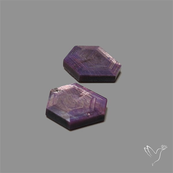 Trapiche Ruby Portrait Cut Flashy Natural Ruby Pair