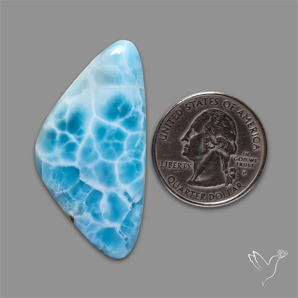 Larimar Top Grade Deep Blue Cabochon