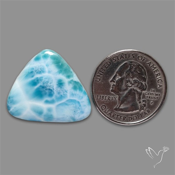 Larimar Top Grade Deep Blue Cabochon