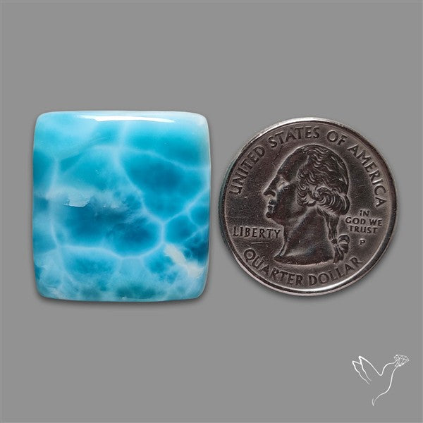Larimar Top Grade Deep Blue Cabochon