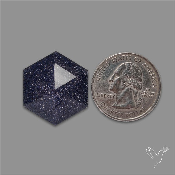 Step Cut Himalayan Quartz With Blue Goldstone Doublet