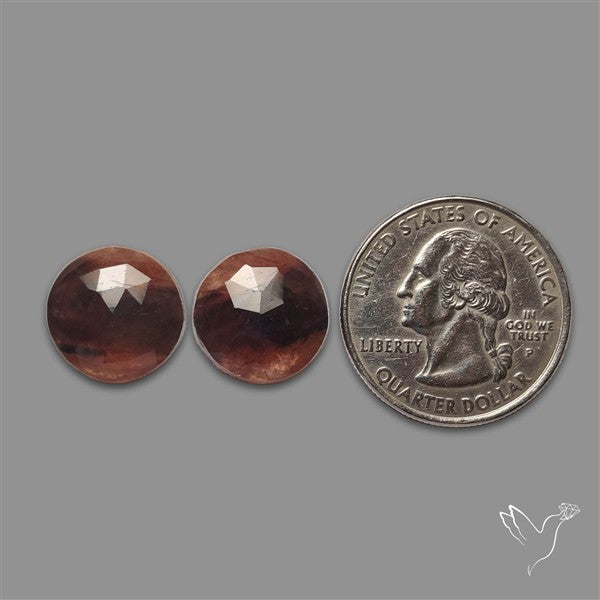 Rose Cut Bi-color Sapphire Pair