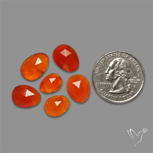 Rose Cut Carnelian Agate Lot