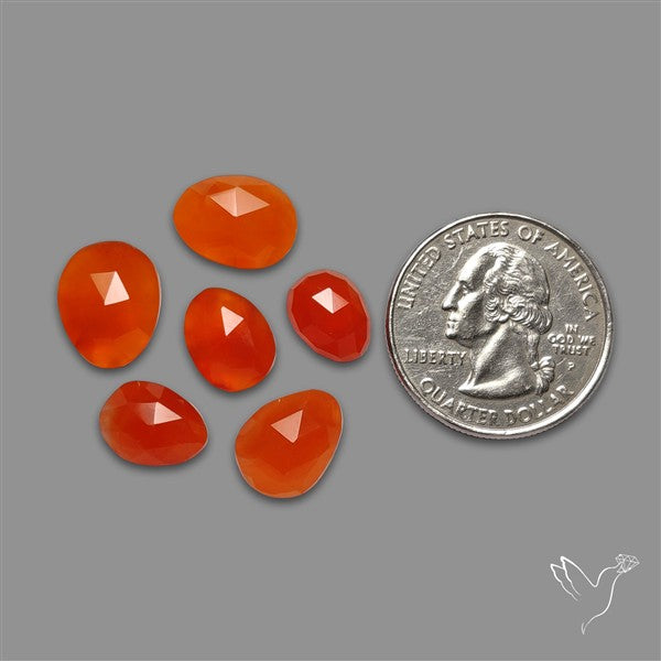 Rose Cut Carnelian Agate Lot