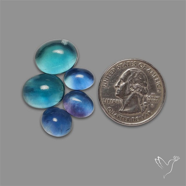 Belgian Fluorite Cabochons Lot
