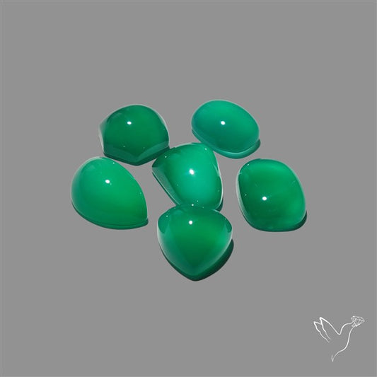 Chrome Chalcedony Cabochons Lot