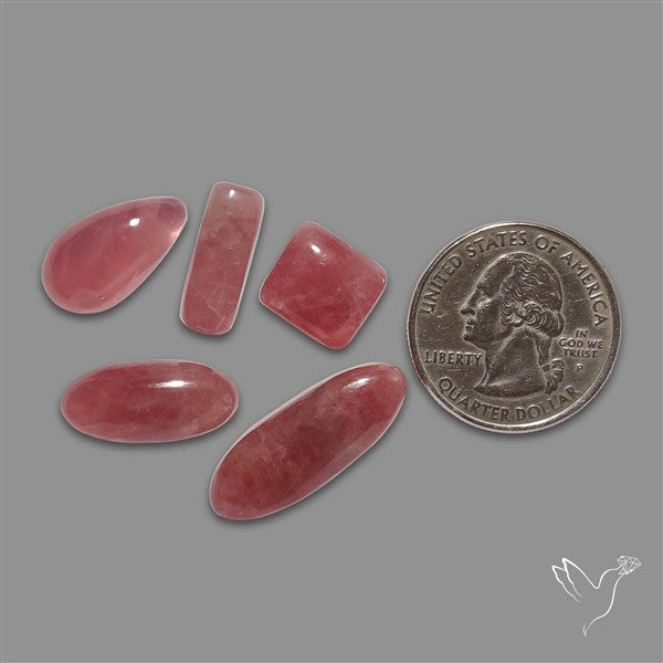 Pink Tourmaline Cabochons Lot