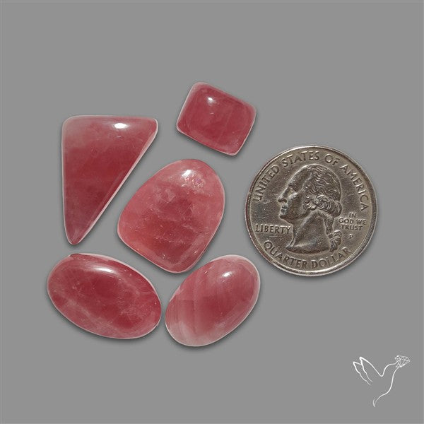Pink Tourmaline Cabochons Lot