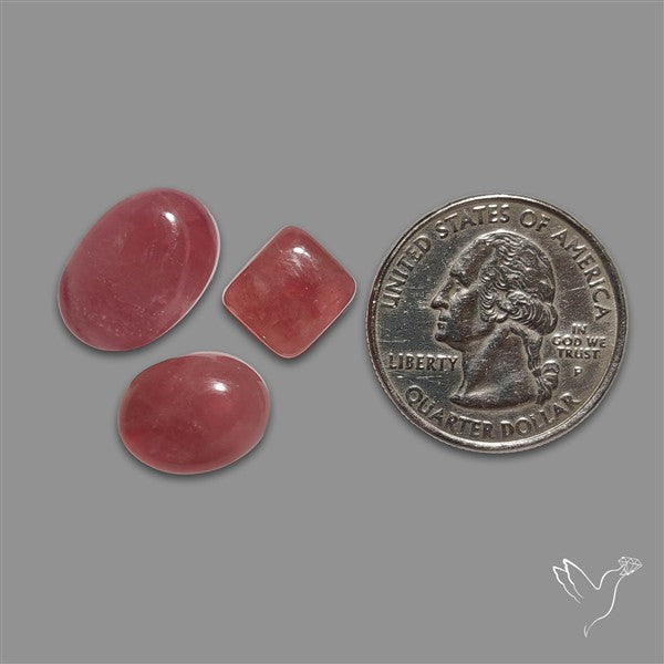 Pink Tourmaline Cabochons Lot