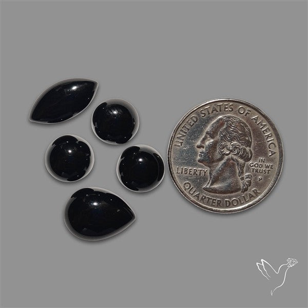 Black Onyx Cabochons Lot