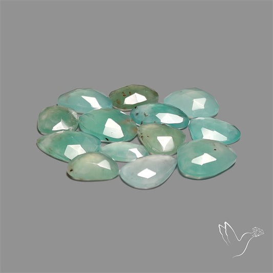 Rose Cut Aqua Chrysoprase Lot