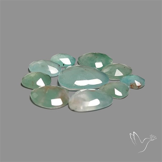 Rose Cut Aqua Chrysoprase Lot