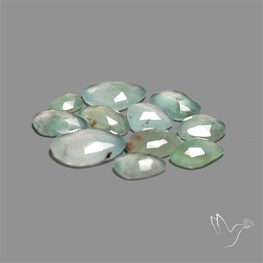 Rose Cut Aqua Chrysoprase Lot