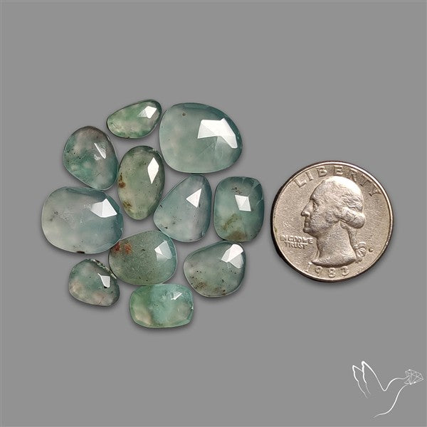Rose Cut Aqua Chrysoprase Lot