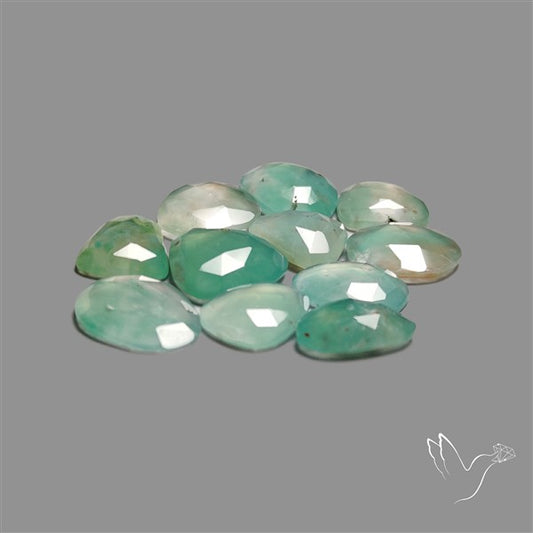 Rose Cut Aqua Chrysoprase Lot