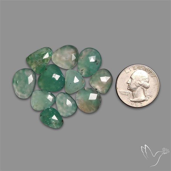 Rose Cut Aqua Chrysoprase Lot