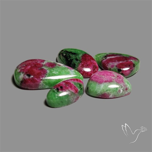Ruby In Zoisite Cabochons Lot