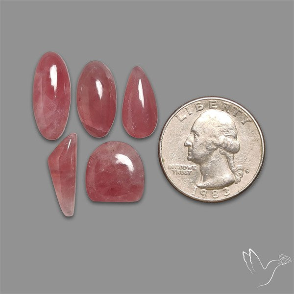 Pink Tourmaline Cabochons Lot