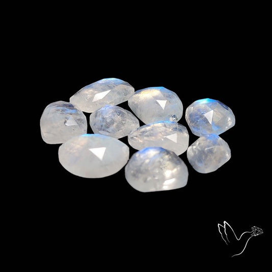 Rose Cut African Blue Moonstone Lot