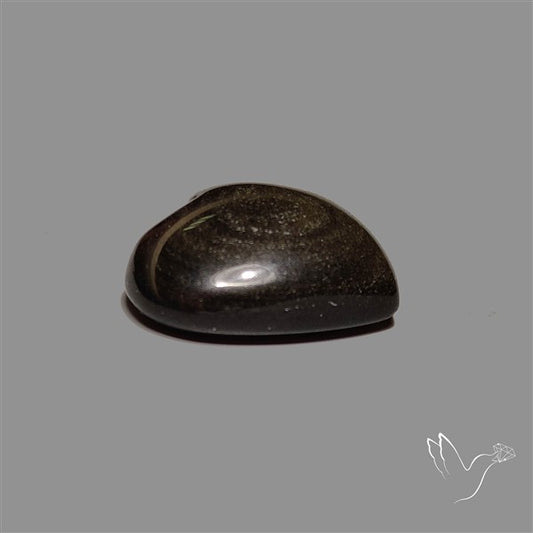 Goldsheen Obsidian Heart Cabochon