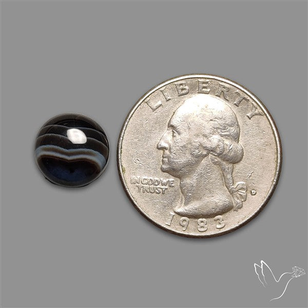 Tuxedo Agate Black Banded Agate Cabochon