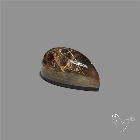 Golden Rutilated Quartz With Yellow Labradorite Doublet