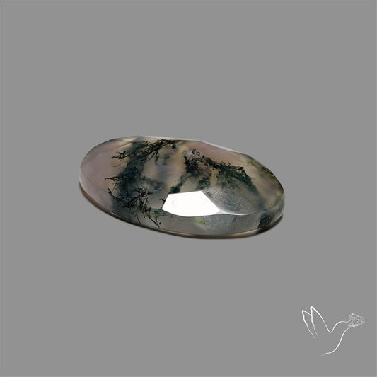 Checkerboard Cut Moss Agate