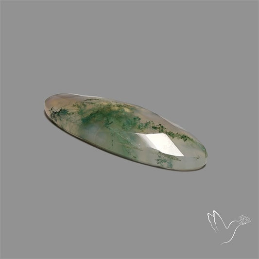Checkerboard Cut Moss Agate